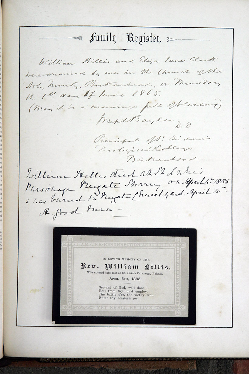 rev william marriage death